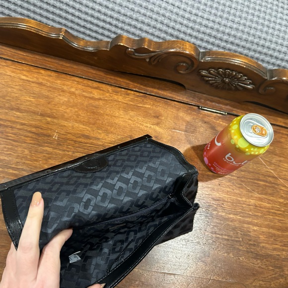 Purple leopard/cheetah print calf hair DVF clutch - Picture 3 of 3